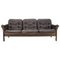 3-Sitziges Sofa aus dunkelbraunem Leder von Georg Thams, Dänemark, 1970er 1
