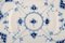 Blau Gerippte Volle Lace Teller aus Perforiertem Porzellan von Royal Copenhagen, 10er Set 3