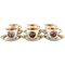 Porcelain Coffee Cups with Saucers with Romantic Scenes from Royal Copenhagen, Set of 12 1