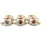 Porcelain Coffee Cups with Saucers with Romantic Scenes from Royal Copenhagen, Set of 12, Image 1