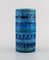 Zylindrische Vase aus Rimini blau glasierten Keramiken von Aldo Londi für Bitossi, 1960er 2