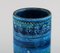 Zylindrische Vase aus Rimini blau glasierten Keramiken von Aldo Londi für Bitossi, 1960er 3