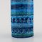 Vase Cylindrique en Céramique Émaillée Bleu Rimini par Aldo Londi pour Bitossi, 1960s 5