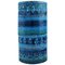 Cylindrical Vase in Rimini Blue Glazed Ceramics by Aldo Londi for Bitossi, 1960s 1