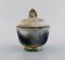 Glasierter Krug aus Keramik mit Deckel von Knud Kyhn für Kähler 3
