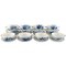 12 Blue Flower Braided Bouillon Cups with Saucers, Set of 24 1