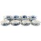 Set di 24 brocchette di fiori blu con piattini, set di 24, Immagine 1