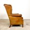 Vintage Cognac Sheep Leather Wingback Armchair, Image 2