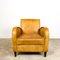 Fauteuil Vintage Marron Clair en Cuir et en Cuir 1