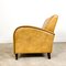 Fauteuil Vintage Marron Clair en Cuir et en Cuir 4