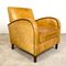 Fauteuil Vintage Marron Clair en Cuir et en Cuir 5