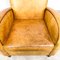 Fauteuil Vintage Marron Clair en Cuir et en Cuir 8