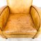 Hellbrauner Vintage Sessel aus Schafsleder 8