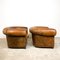 Large Vintage Club Chairs by Nico Van Oirschot in Sheep Leather, Set of 2 2