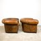 Large Vintage Club Chairs by Nico Van Oirschot in Sheep Leather, Set of 2, Image 2