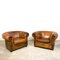Large Vintage Club Chairs by Nico Van Oirschot in Sheep Leather, Set of 2 12