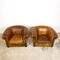 Large Vintage Club Chairs by Nico Van Oirschot in Sheep Leather, Set of 2 13