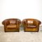 Large Vintage Club Chairs by Nico Van Oirschot in Sheep Leather, Set of 2, Image 1