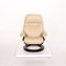 Sunrise Cream Leather Armchair and Stool from Stressless, Set of 2 10