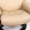Sunrise Cream Leather Armchair and Stool from Stressless, Set of 2 4