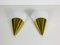 Modernist Brass and Opaline Glass Wall Lamps from Limburg, 1980s, Set of 2 2