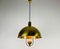 Polished Brass Pendant Lamp by Florian Schulz, 1970s 3