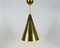 Polished Brass Pendant Lamp In the Style of Paavo Tynell, 1950s 9