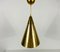 Polished Brass Pendant Lamp In the Style of Paavo Tynell, 1950s 4