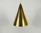 Lampada a sospensione in ottone lucidato nello stile di Paavo Tynell, anni '50, Immagine 2