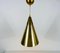 Polished Brass Pendant Lamp In the Style of Paavo Tynell, 1950s 5