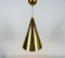 Polished Brass Pendant Lamp In the Style of Paavo Tynell, 1950s, Image 5