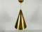 Polished Brass Pendant Lamp In the Style of Paavo Tynell, 1950s 3
