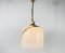 White Glass and Brass Hanging Lamp by Peill & Putzler, 1970s, Germany 12