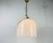 White Glass and Brass Hanging Lamp by Peill & Putzler, 1970s, Germany 11