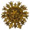 Large Brass Florentine Flower Shape Flush Mount from Banci, 1950s 1