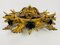 Large Brass Florentine Flower Shape Flush Mount from Banci, 1950s 7