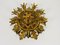 Large Brass Florentine Flower Shape Flush Mount from Banci, 1950s, Image 2