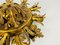 Large Brass Florentine Flower Shape Flush Mount from Banci, 1950s 4