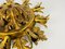 Large Brass Florentine Flower Shape Flush Mount from Banci, 1950s, Image 4