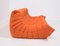 Grand Canapé Togo Orange Mid-Century par Michel Ducaroy pour Ligne Roset 3