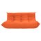 Grand Canapé Togo Orange Mid-Century par Michel Ducaroy pour Ligne Roset 1