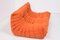 Mid-Century Togo orange Sofa by Michel Ducaroy for Ligne Roset 3