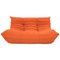 Mid-Century Togo orange Sofa by Michel Ducaroy for Ligne Roset 1