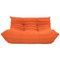 Mid-Century Togo Sofa in Orange von Michel Ducaroy für Ligne Roset 1