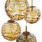 Large Cascade Chandelier with 9 Amber Murano Glass Bowls, 1960s, Image 5