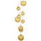 Large Cascade Chandelier with 9 Amber Murano Glass Bowls, 1960s, Image 1