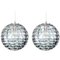 Lámparas colgantes de cristal de Murano gris, años 60. Juego de 2, Imagen 1
