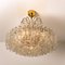 Five-Tier Blown Glass and Brass Chandelier from Doria, 1960 2