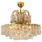 Five-Tier Blown Glass and Brass Chandelier from Doria, 1960, Image 1