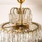 Five-Tier Blown Glass and Brass Chandelier from Doria, 1960 16